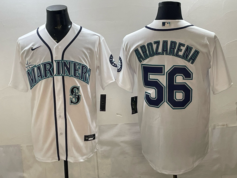 Men 2026 Seattle Mariners #56 Arozarena white Nike MLB Jersey 004->seattle mariners->MLB Jersey